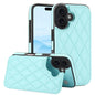 Double Buckle Rhombic PU Leather Phone Case
