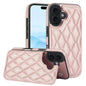 Double Buckle Rhombic PU Leather Phone Case