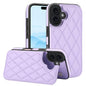 Double Buckle Rhombic PU Leather Phone Case