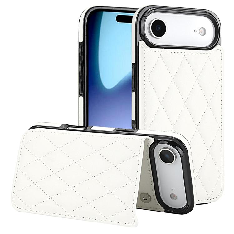 Double Buckle Rhombic PU Leather Phone Case, For iPhone Air, For iPhone 16 Pro Max, For iPhone 16 Pro
