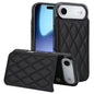 Double Buckle Rhombic PU Leather Phone Case, For iPhone Air, For iPhone 16 Pro Max, For iPhone 16 Pro