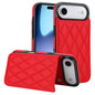 Double Buckle Rhombic PU Leather Phone Case, For iPhone Air, For iPhone 16 Pro Max, For iPhone 16 Pro