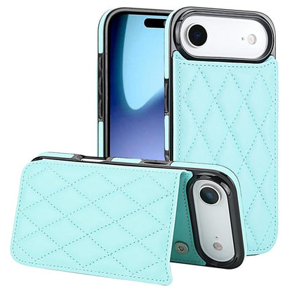 Double Buckle Rhombic PU Leather Phone Case, For iPhone Air, For iPhone 16 Pro Max, For iPhone 16 Pro