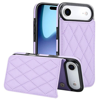 Double Buckle Rhombic PU Leather Phone Case, For iPhone Air, For iPhone 16 Pro Max, For iPhone 16 Pro
