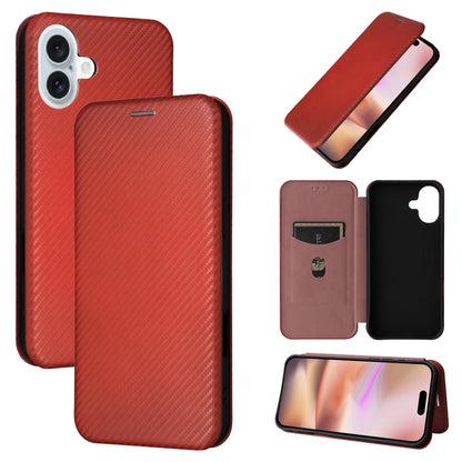 Carbon Fiber Texture Flip Leather Phone Case