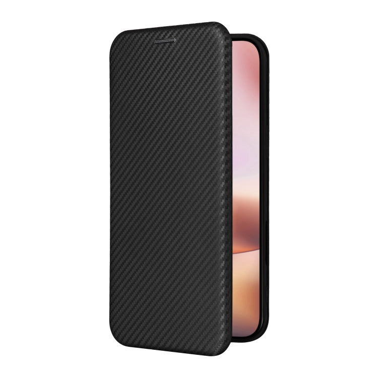 Carbon Fiber Texture Flip Leather Phone Case, For iPhone 16