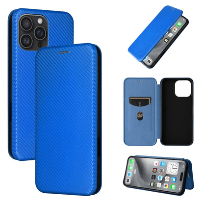 Carbon Fiber Texture Flip Leather Phone Case