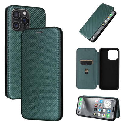 Carbon Fiber Texture Flip Leather Phone Case