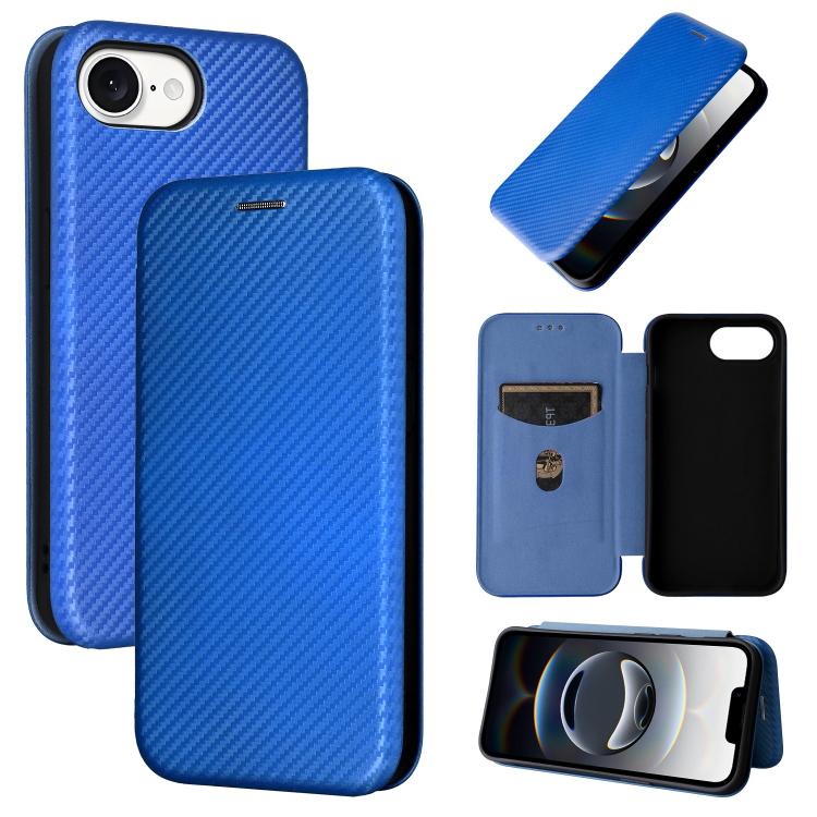 Carbon Fiber Texture Flip Leather Phone Case, For iPhone 18 Pro / 17 Pro, For iPhone 18 Pro Max / 17 Pro Max, For iPhone 17e / 16e, For iPhone 17