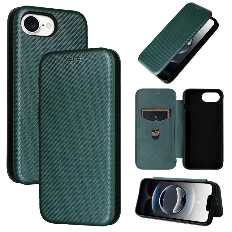 Carbon Fiber Texture Flip Leather Phone Case, For iPhone 18 Pro / 17 Pro, For iPhone 18 Pro Max / 17 Pro Max, For iPhone 17e / 16e, For iPhone 17