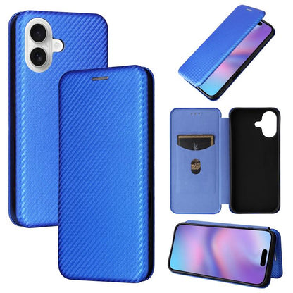 Carbon Fiber Texture Flip Leather Phone Case, For iPhone 17 Pro Max, For iPhone 17 Pro, For iPhone 17, For iPhone Air