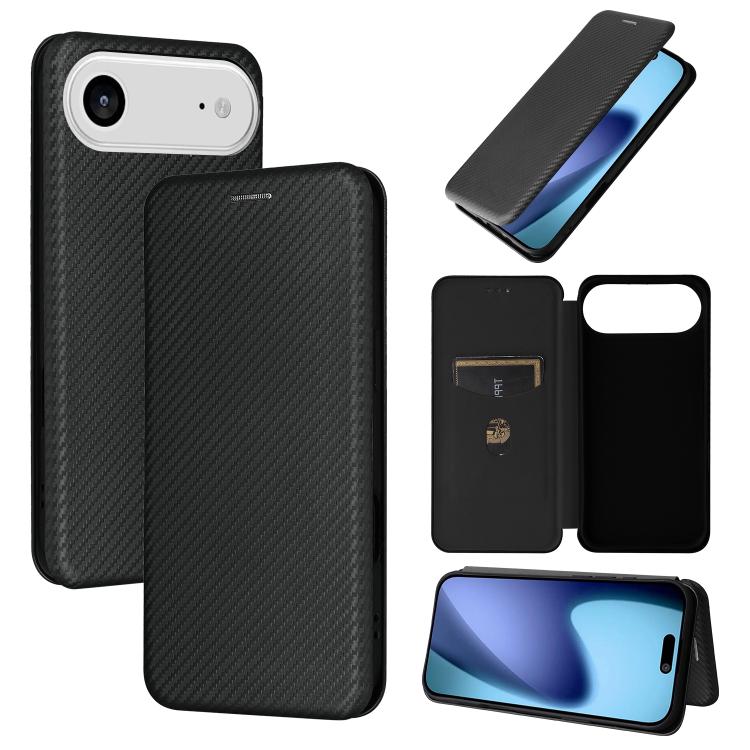 Carbon Fiber Texture Flip Leather Phone Case, For iPhone 17 Pro Max, For iPhone 17 Pro, For iPhone 17, For iPhone Air