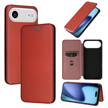 Carbon Fiber Texture Flip Leather Phone Case, For iPhone 17 Pro Max, For iPhone 17 Pro, For iPhone 17, For iPhone Air