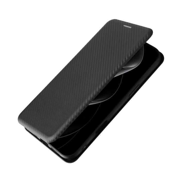Carbon Fiber Texture Flip Leather Phone Case, For iPhone 18 Pro / 17 Pro, For iPhone 18 Pro Max / 17 Pro Max, For iPhone 17e / 16e, For iPhone 17