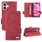 Magnetic Clasp Leather Phone Case, For iPhone 16 Pro Max, For iPhone 16 Pro, For iPhone 16 Plus, For iPhone 16