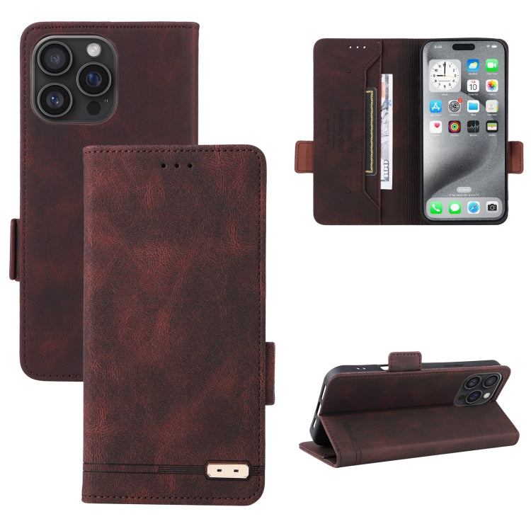 Magnetic Clasp Leather Phone Case, For iPhone 16 Pro Max, For iPhone 16 Pro, For iPhone 16 Plus, For iPhone 16