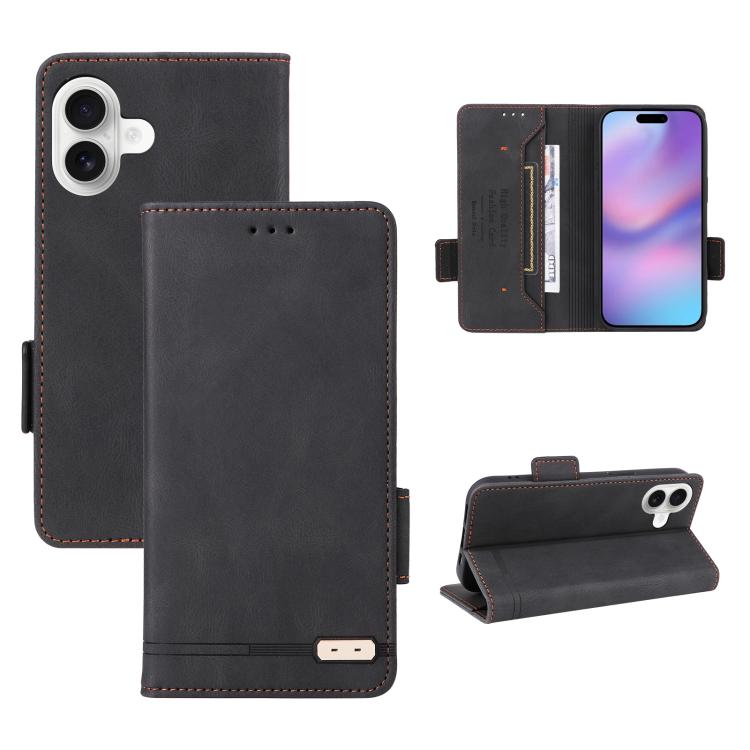Magnetic Clasp Leather Phone Case, For iPhone 17e / 16e, For iPhone 17 Pro Max, For iPhone 17 Pro, For iPhone 17