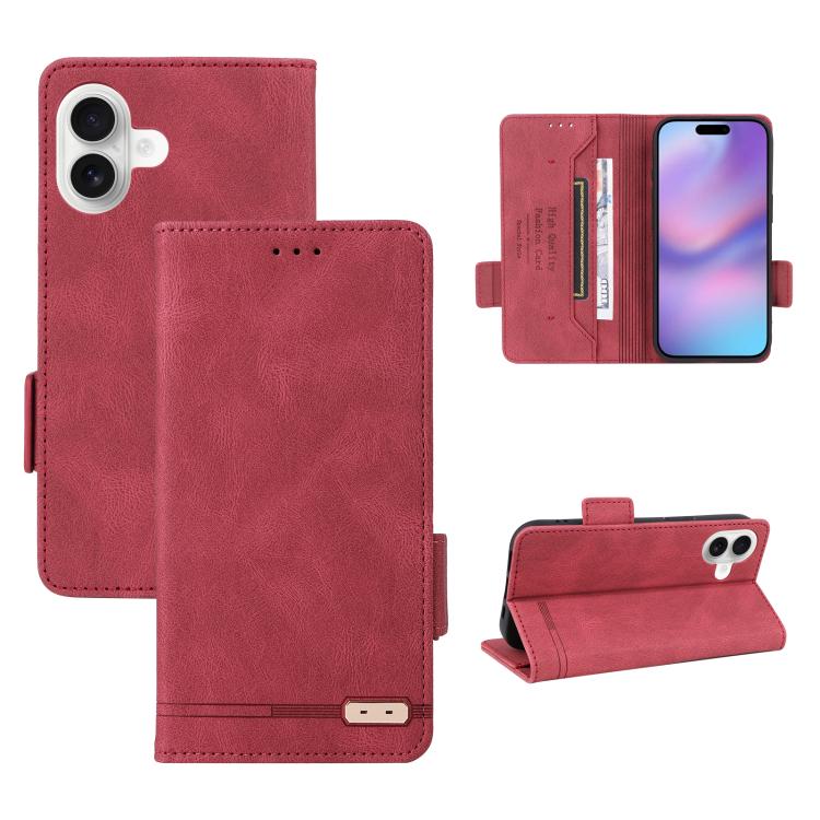Magnetic Clasp Leather Phone Case, For iPhone 17e / 16e, For iPhone 17 Pro Max, For iPhone 17 Pro, For iPhone 17