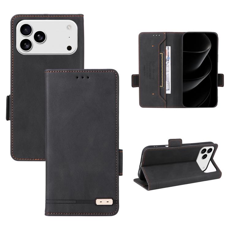 Magnetic Clasp Leather Phone Case, For iPhone 17e / 16e, For iPhone 17 Pro Max, For iPhone 17 Pro, For iPhone 17