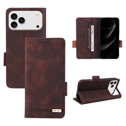 Magnetic Clasp Leather Phone Case, For iPhone 17e / 16e, For iPhone 17 Pro Max, For iPhone 17 Pro, For iPhone 17