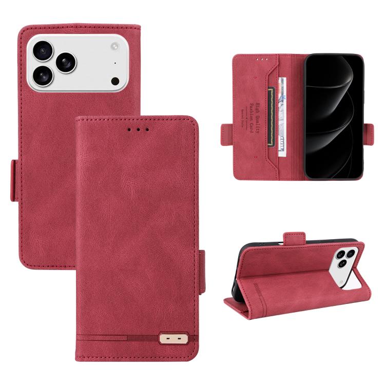 Magnetic Clasp Leather Phone Case, For iPhone 17e / 16e, For iPhone 17 Pro Max, For iPhone 17 Pro, For iPhone 17