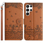 Cat Embossing Pattern Leather Phone Case with Lanyard, For Samsung Galaxy S25 FE 5G, For Samsung Galaxy S25 5G, For Samsung Galaxy S25+ 5G, For Samsung Galaxy S25 Ultra 5G