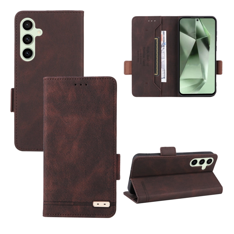 Magnetic Clasp Leather Phone Case, For Samsung Galaxy S24 FE 5G