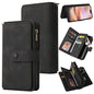 Skin Feel Multi Card Slots Zipper Wallet Leather Phone Case, For iPhone 16 Pro, For iPhone 16 Plus, For iPhone 16