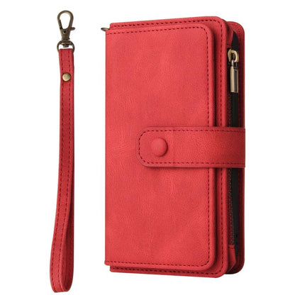 Skin Feel Multi Card Slots Zipper Wallet Leather Phone Case, For iPhone 18 Pro / 17 Pro, For iPhone 18 Pro Max / 17 Pro Max, For iPhone 17e / 16e, For iPhone 17, For iPhone Air, For iPhone 16 Pro Max