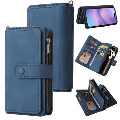 Skin Feel Multi Card Slots Zipper Wallet Leather Phone Case, For iPhone 18 Pro / 17 Pro, For iPhone 18 Pro Max / 17 Pro Max, For iPhone 17e / 16e, For iPhone 17, For iPhone Air, For iPhone 16 Pro Max