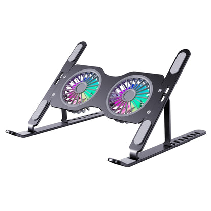 R- JUST HZ45 Aluminum Alloy Laptop Dual-core Cooling Stand, HZ45