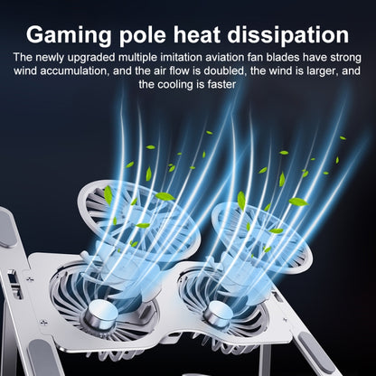 R- JUST HZ45 Aluminum Alloy Laptop Dual-core Cooling Stand, HZ45