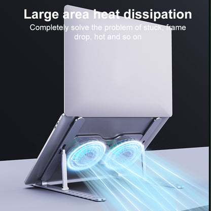R- JUST HZ45 Aluminum Alloy Laptop Dual-core Cooling Stand, HZ45