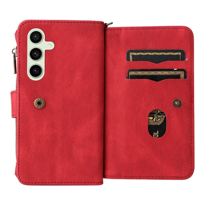 Skin Feel Multi Card Slots Zipper Wallet Leather Phone Case