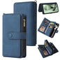 Skin Feel Multi Card Slots Zipper Wallet Leather Phone Case