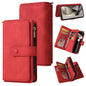 Skin Feel Multi Card Slots Zipper Wallet Leather Phone Case