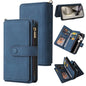 Skin Feel Multi Card Slots Zipper Wallet Leather Phone Case, For Galaxy S25 Ultra 5G, For Galaxy S24 FE 5G