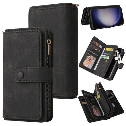 Skin Feel Multi Card Slots Zipper Wallet Leather Phone Case