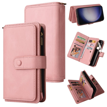 Skin Feel Multi Card Slots Zipper Wallet Leather Phone Case, For Galaxy S26 FE 5G, For Galaxy S26 Edge 5G, For Galaxy S26 Ultra 5G, For Galaxy S26 5G, For Galaxy S25 / S24 5G, For Galaxy S25+ / S24+ 5G
