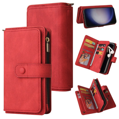 Skin Feel Multi Card Slots Zipper Wallet Leather Phone Case