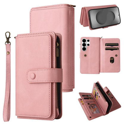 Skin Feel Multi Card Slots Zipper Wallet Leather Phone Case