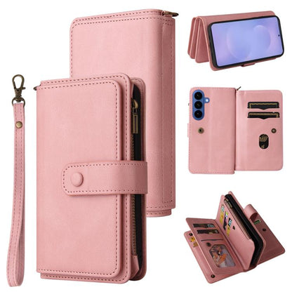 Skin Feel Multi Card Slots Zipper Wallet Leather Phone Case