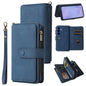 Skin Feel Multi Card Slots Zipper Wallet Leather Phone Case, For Galaxy S26 FE 5G, For Galaxy S26 Edge 5G, For Galaxy S26 Ultra 5G, For Galaxy S26 5G, For Galaxy S25 / S24 5G, For Galaxy S25+ / S24+ 5G