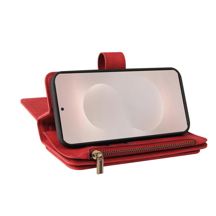 Skin Feel Multi Card Slots Zipper Wallet Leather Phone Case