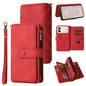 Skin Feel Multi Card Slots Zipper Wallet Leather Phone Case, For Galaxy S26 FE 5G, For Galaxy S26 Edge 5G, For Galaxy S26 Ultra 5G, For Galaxy S26 5G, For Galaxy S25 / S24 5G, For Galaxy S25+ / S24+ 5G