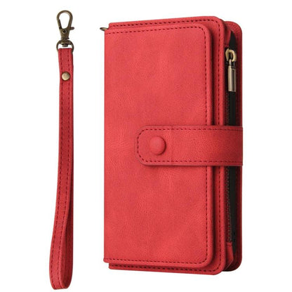 Skin Feel Multi Card Slots Zipper Wallet Leather Phone Case, For Galaxy S26 FE 5G, For Galaxy S26 Edge 5G, For Galaxy S26 Ultra 5G, For Galaxy S26 5G, For Galaxy S25 / S24 5G, For Galaxy S25+ / S24+ 5G