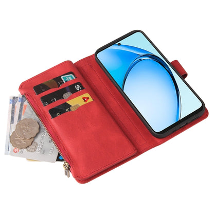 Skin Feel Multi Card Slots Zipper Wallet Leather Phone Case