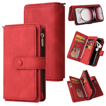 Skin Feel Multi Card Slots Zipper Wallet Leather Phone Case