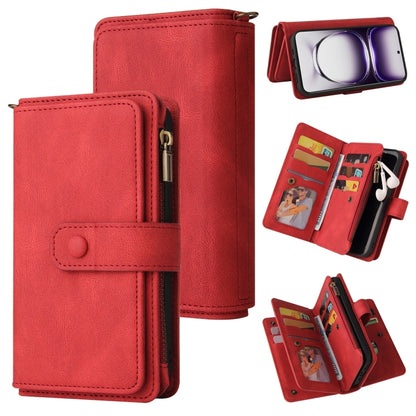 Skin Feel Multi Card Slots Zipper Wallet Leather Phone Case