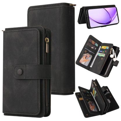 Skin Feel Multi Card Slots Zipper Wallet Leather Phone Case